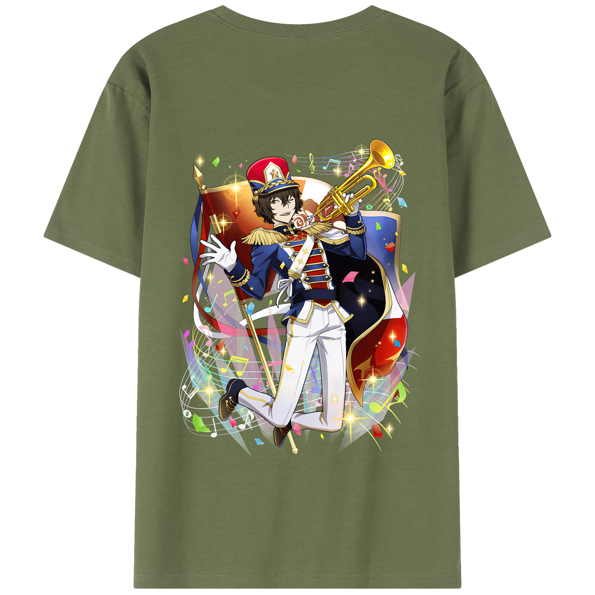 （画像用） 文豪ストレイドッグス Bungo Stray Dogs 綿100％半袖Tシャツ（背面プリント）